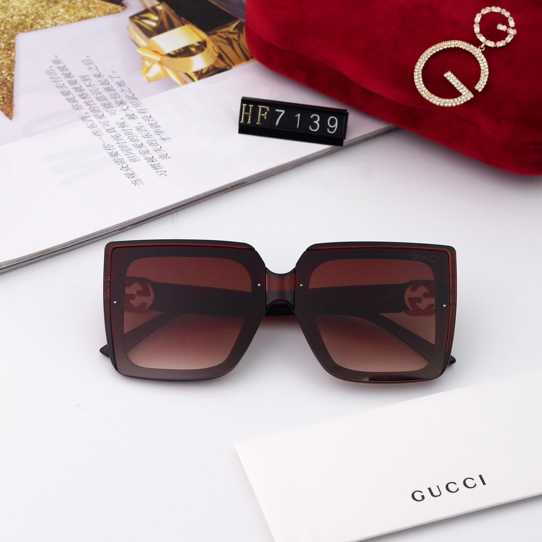 New Square Frame Environmentally Friendly PC Sunglasses 7139 - Image 8