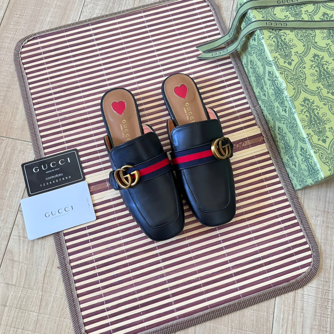 Retro Leather Half-Covered Loafers - Image 5