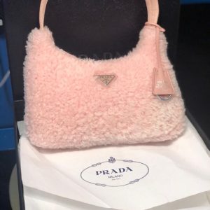Prada Shearling Hobo Bag