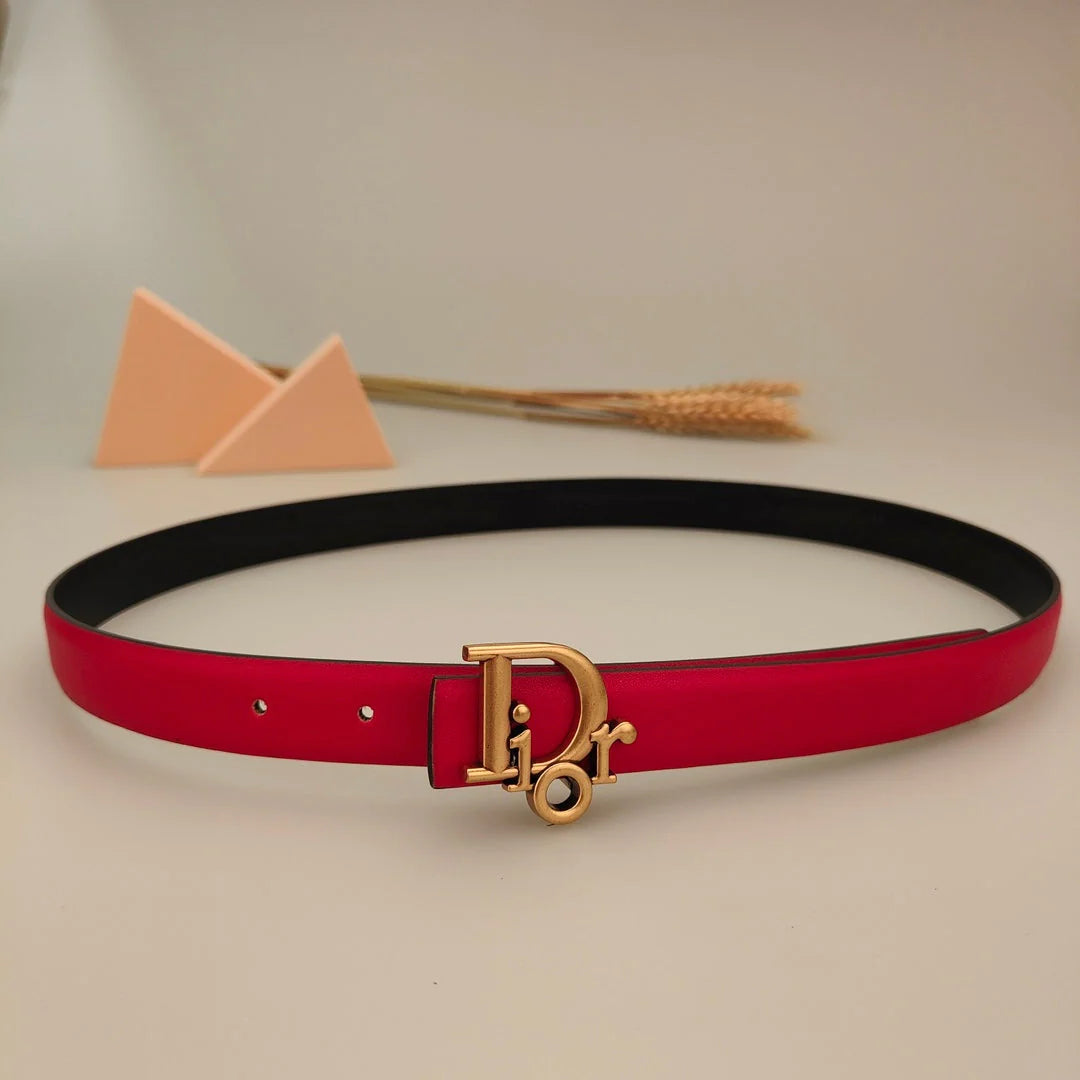 7 Colors Classic Alphabet Buckle Ladies Leather Belt - Image 12