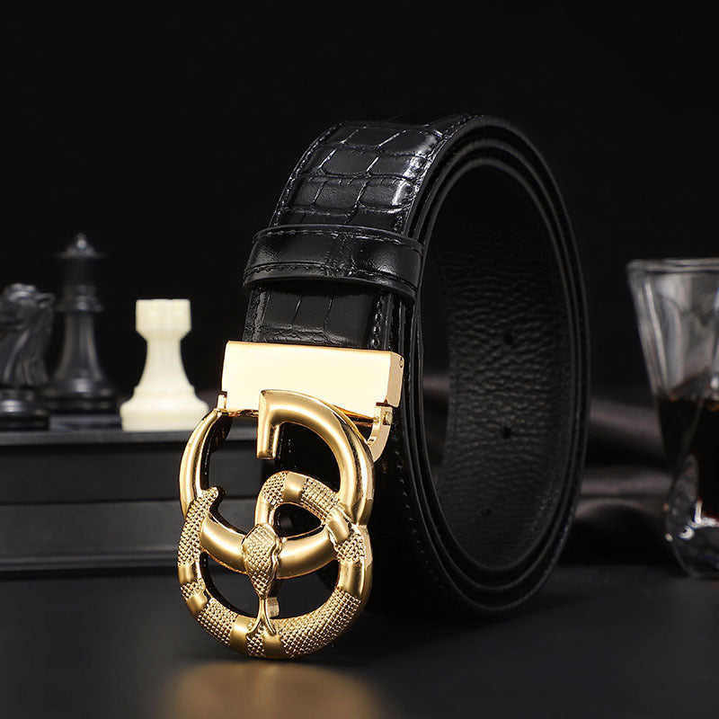 3 Colors printed letter leather belt - Image 13