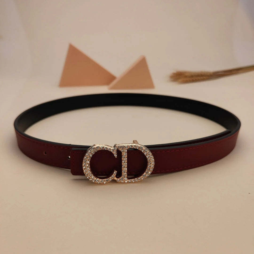 7 Colors Fashion Pearl Alphabet Ladies Leather Belt - Image 2