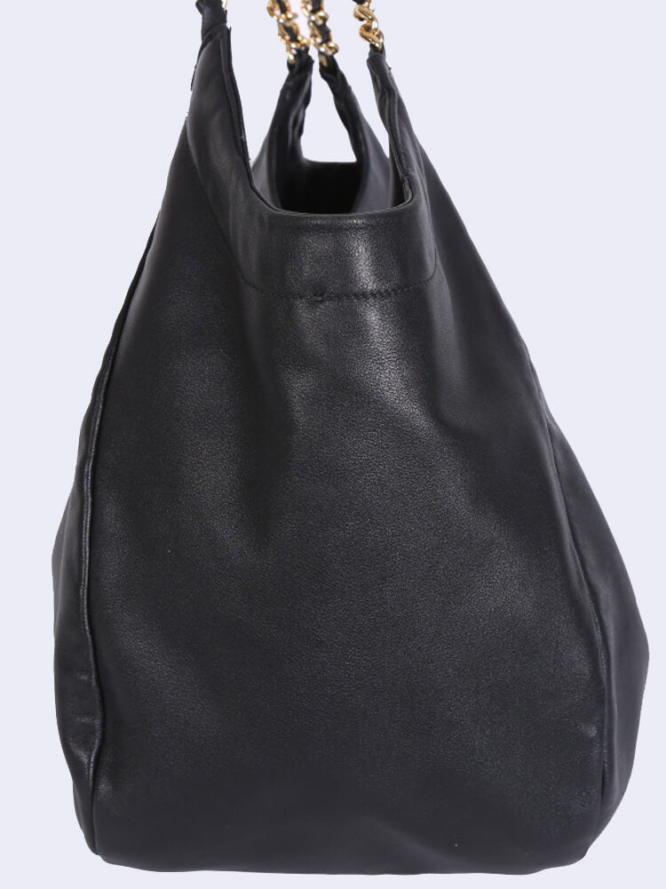 PRADA Vitello Soft Chain Handle Shoulder Bag Nero 48 x 33 x 20cm - Image 6