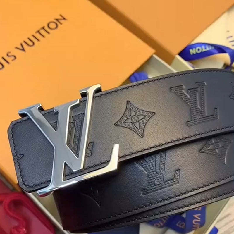 2 Colors printed letter leather belt - Image 3