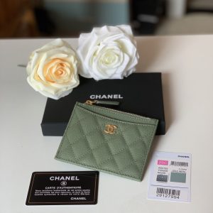 cc Flat Card Holder Olive Bag For Women 11.5cm/4.5in