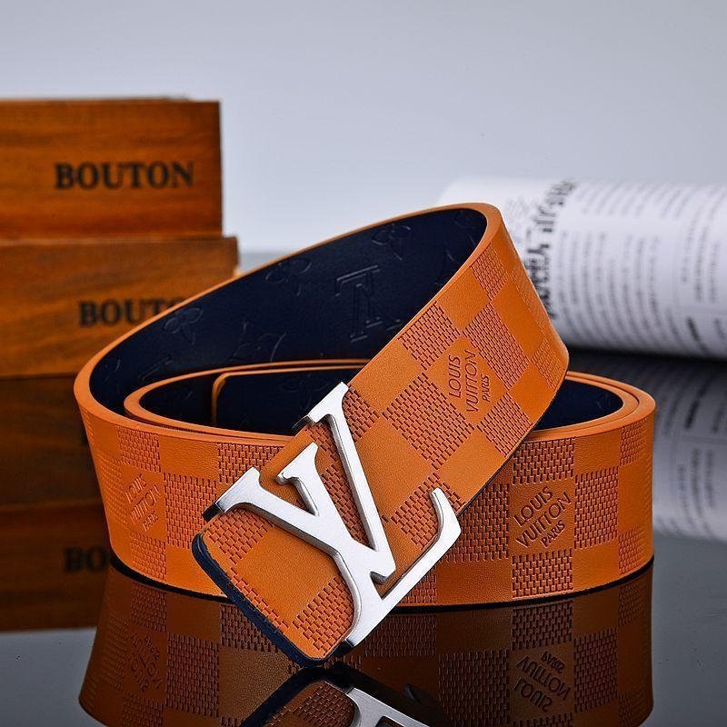 3 Colors New Letter Brown Leather Belt - Image 2