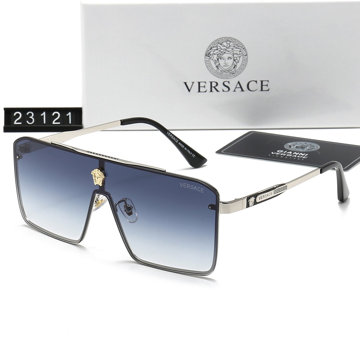 Retro Metal Letter Sunglasses 23121 - Image 6