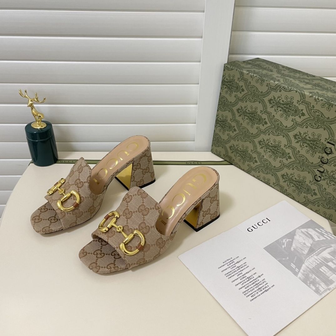 Vintage Horsebit High Heel Slippers - Image 2