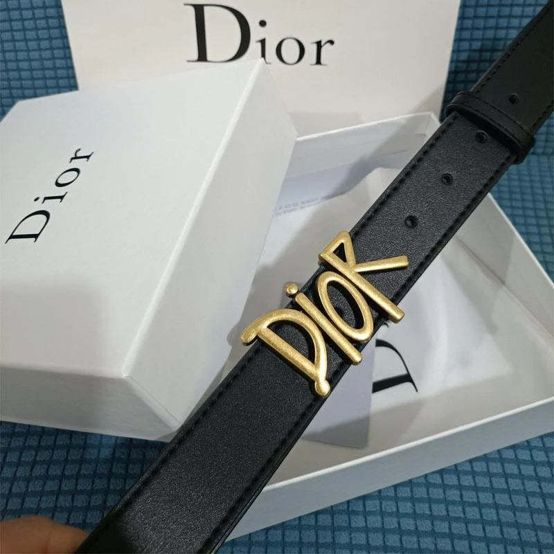 Four Character Black Leather Belt - Image 4