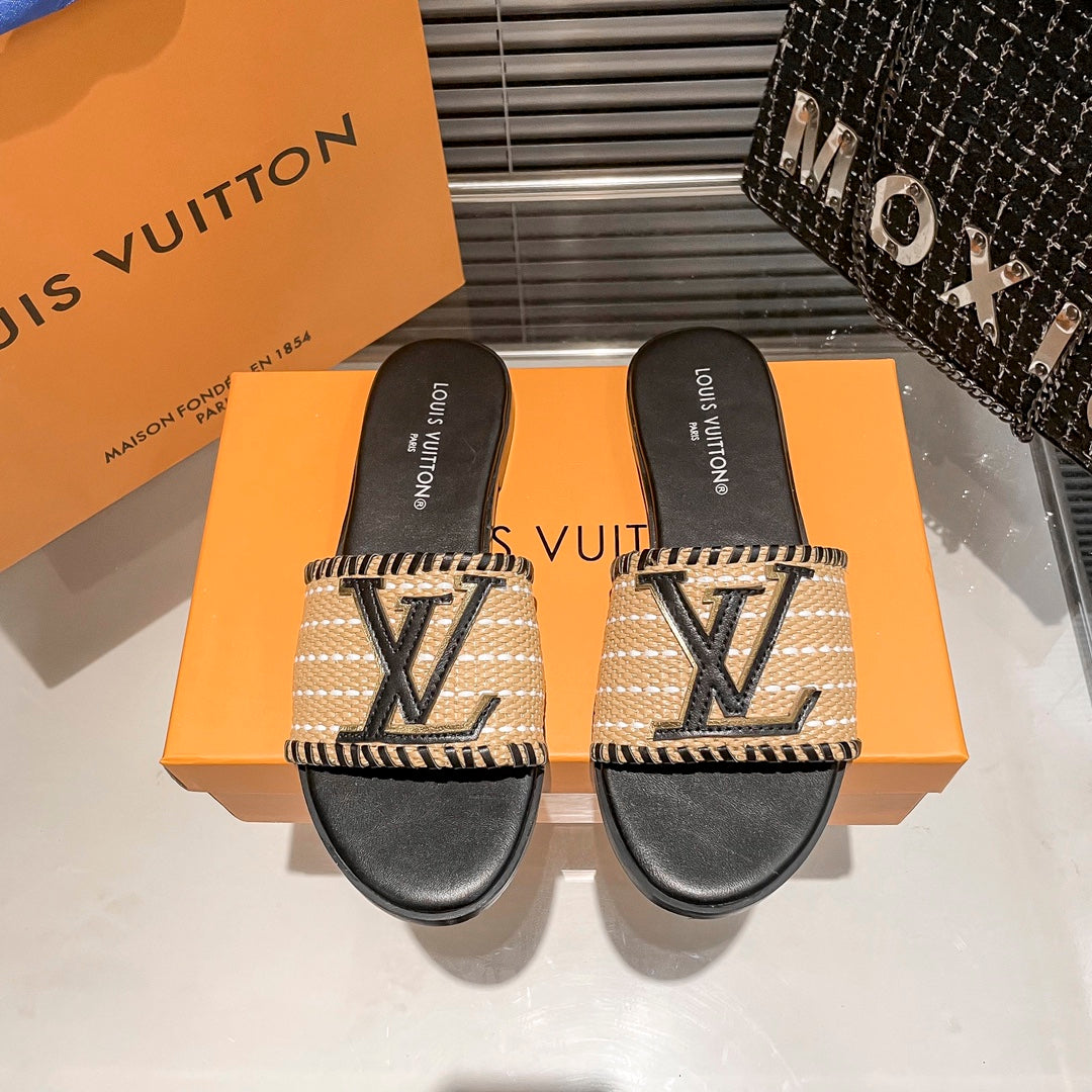 Woven Leather Flat Slippers - Image 6