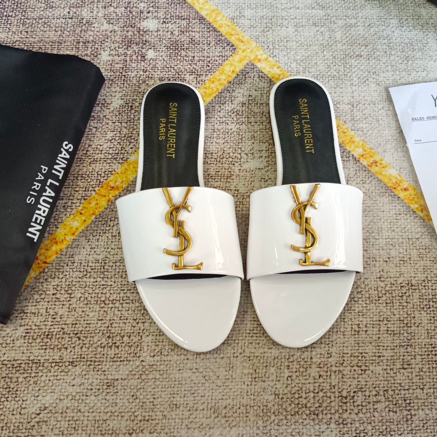 Classic Gold Signature Flat Slippers - Image 6