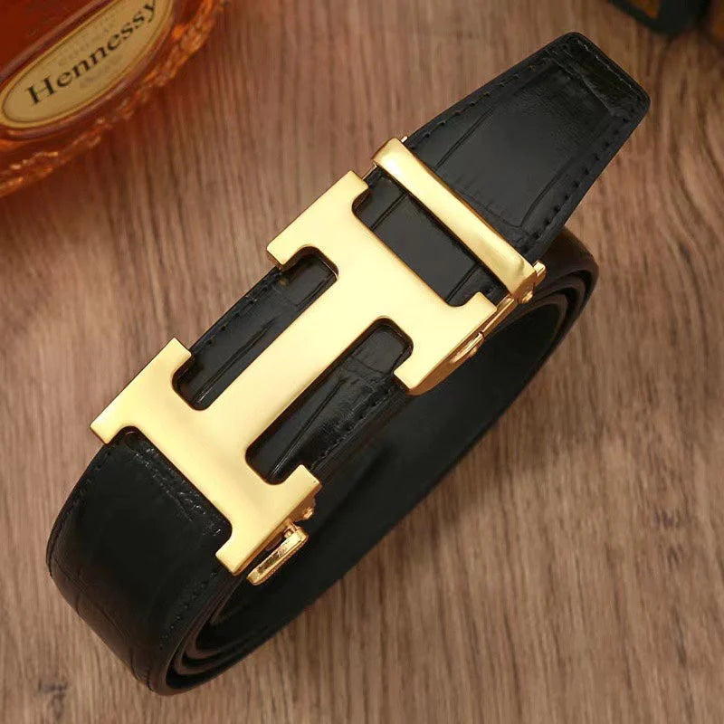 3 Colors Classic Alphabet Buckle Leather Belt - Image 8