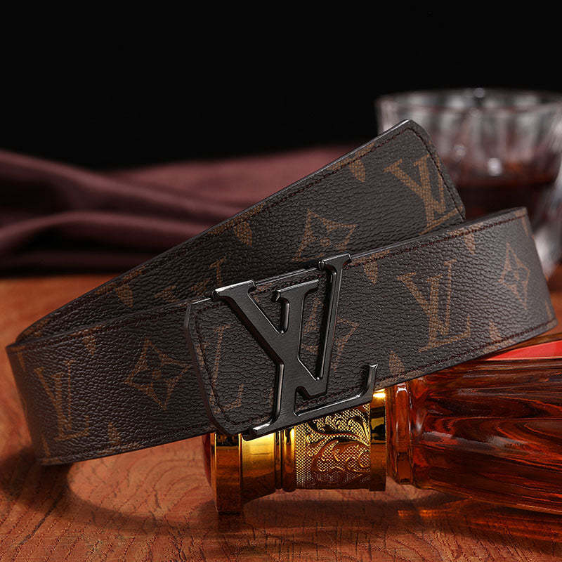 3 Colors printed letter leather belt - Image 3
