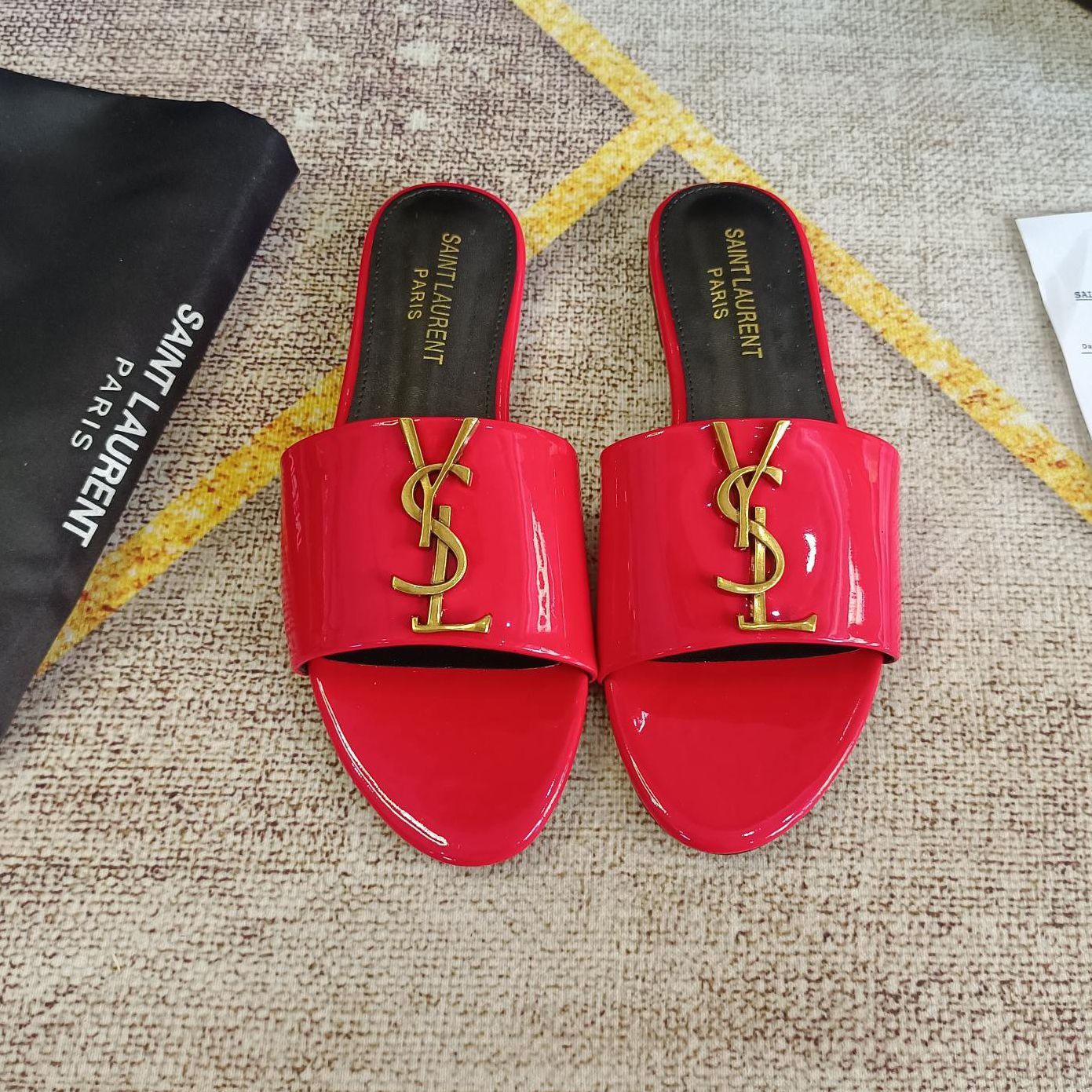 Classic Gold Signature Flat Slippers - Image 12