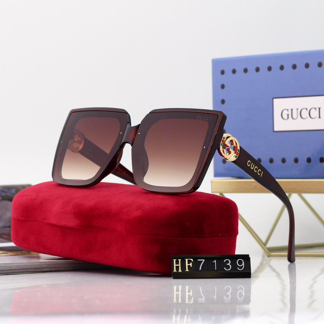 New Square Frame Environmentally Friendly PC Sunglasses 7139 - Image 3