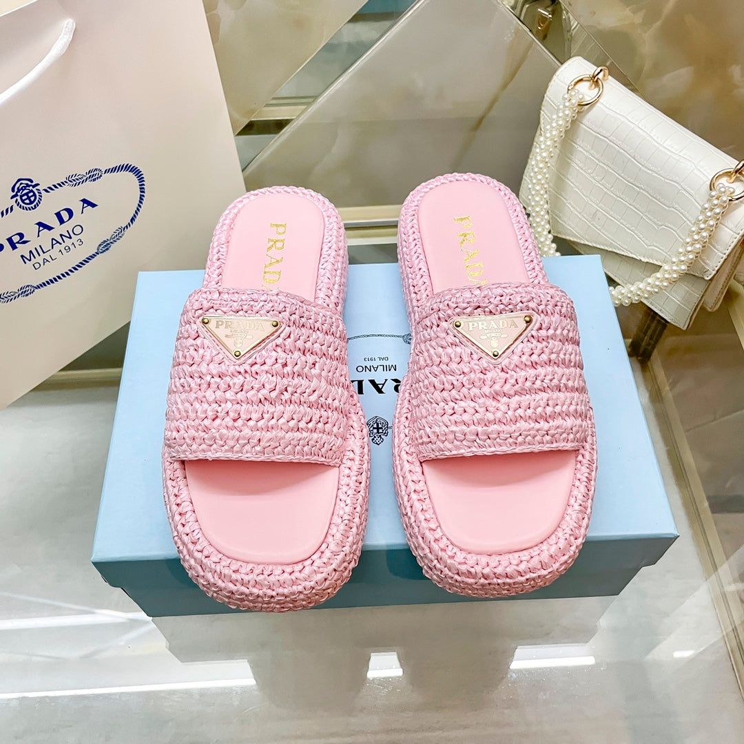 Woven Triangle Logo Slippers - Image 7