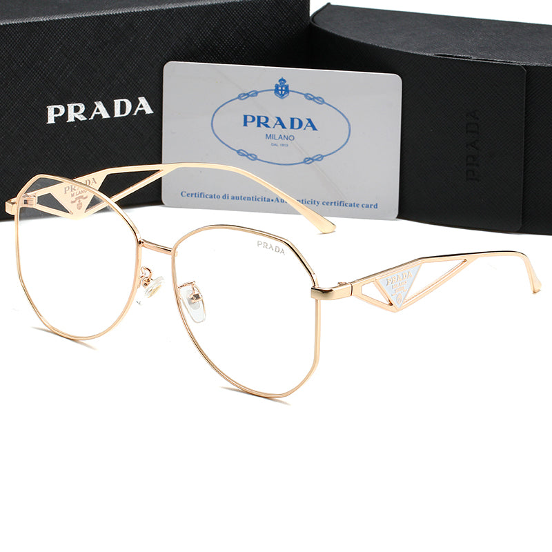 Unisex Triangle Logo Metal Sunglasses - Image 4
