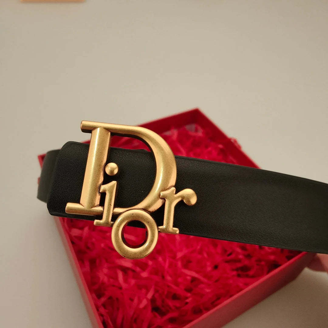 7 Colors Classic Alphabet Buckle Ladies Leather Belt - Image 2