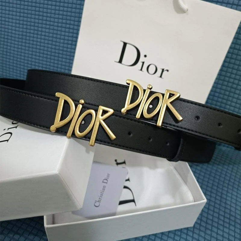 Four Character Black Leather Belt - Image 2