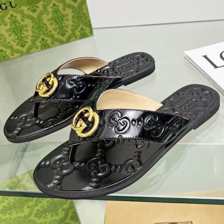 Fashion Metal Buckle Flip Flop Sandals - Image 6