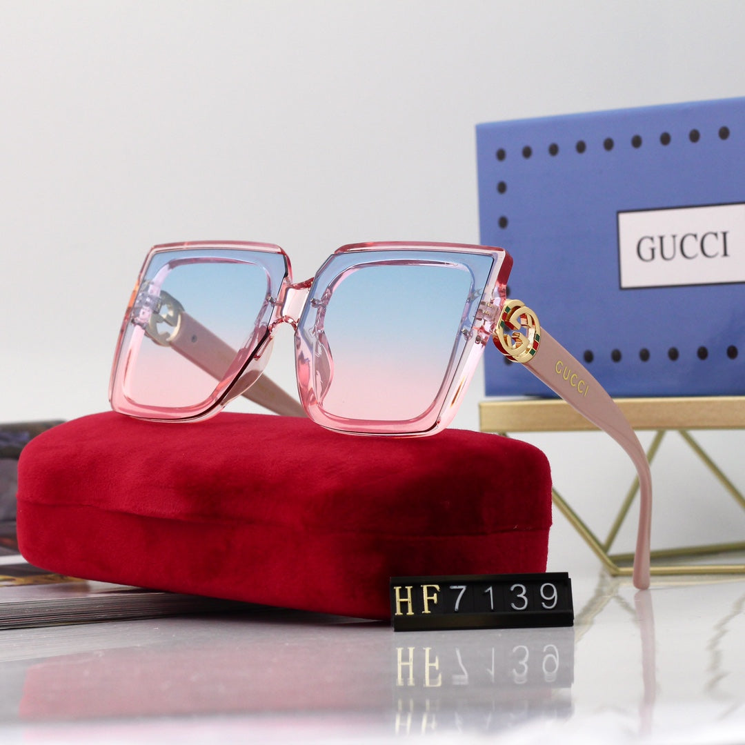 New Square Frame Environmentally Friendly PC Sunglasses 7139 - Image 4
