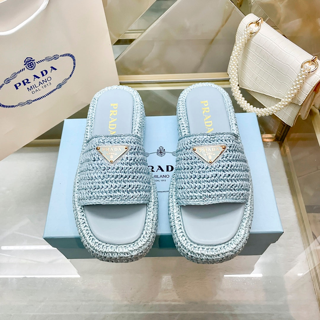 Woven Triangle Logo Slippers - Image 2