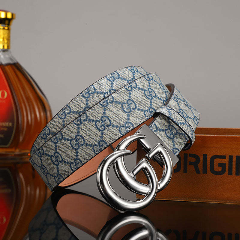 3 Colors printed letter leather belt - Image 5