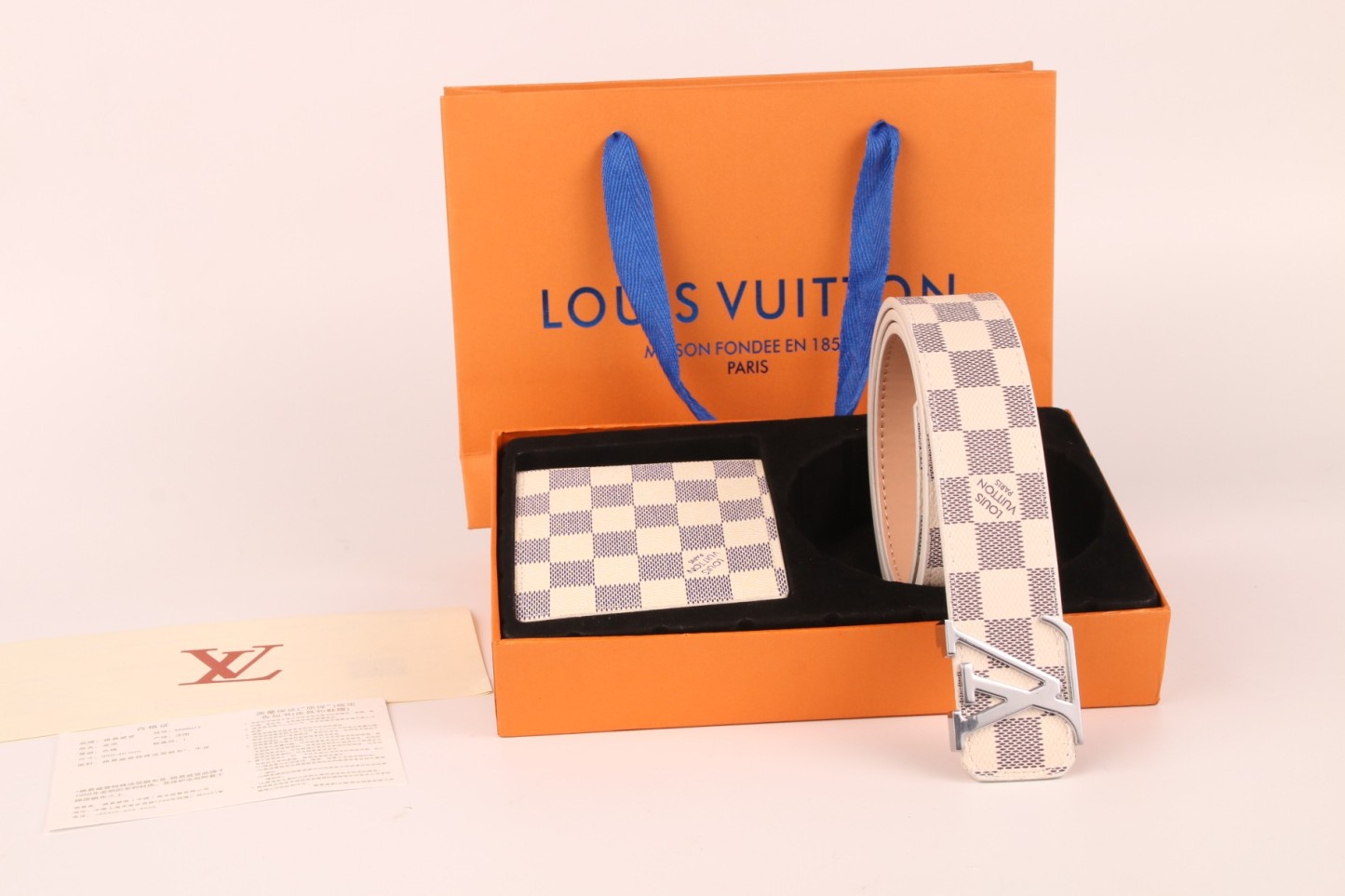 3-color belt buckle + wallet printed letter belt - Image 2