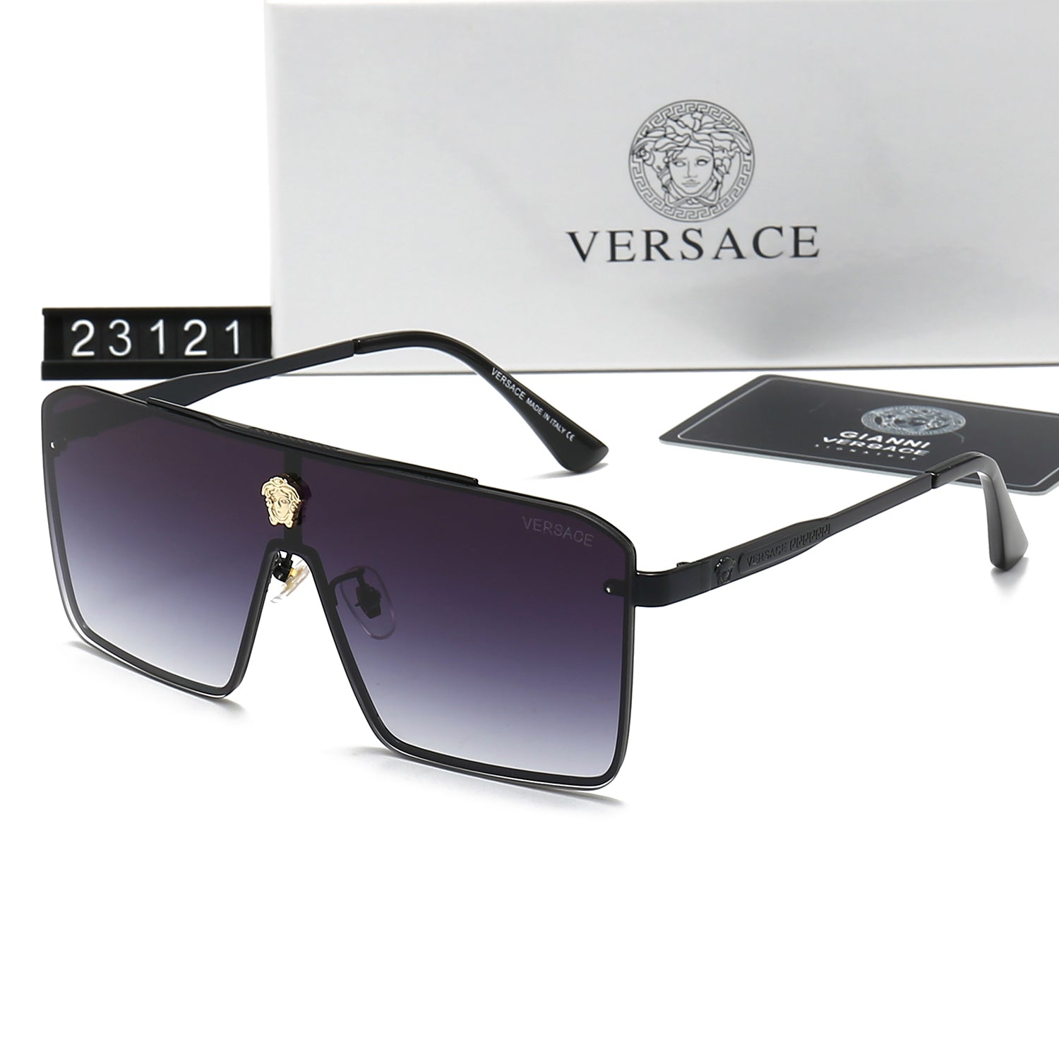 Retro Metal Letter Sunglasses 23121 - Image 4