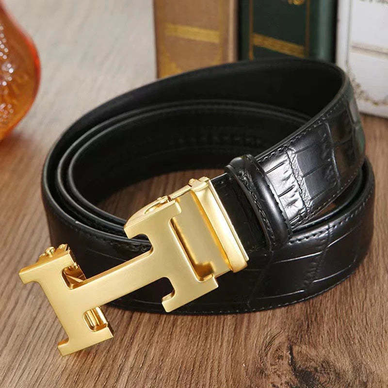 3 Colors Classic Alphabet Buckle Leather Belt - Image 6