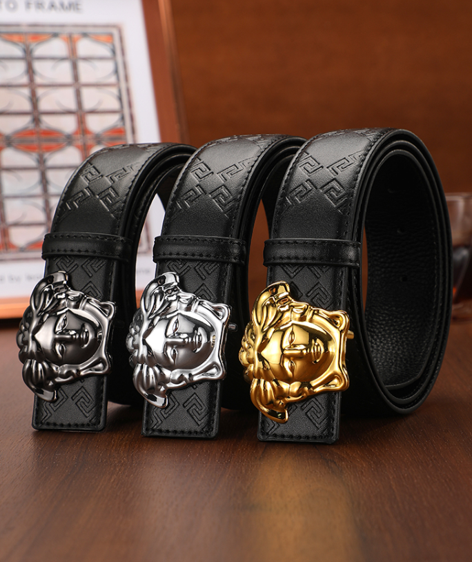 Medusa 3 Colors printed letter leather belt - Image 2