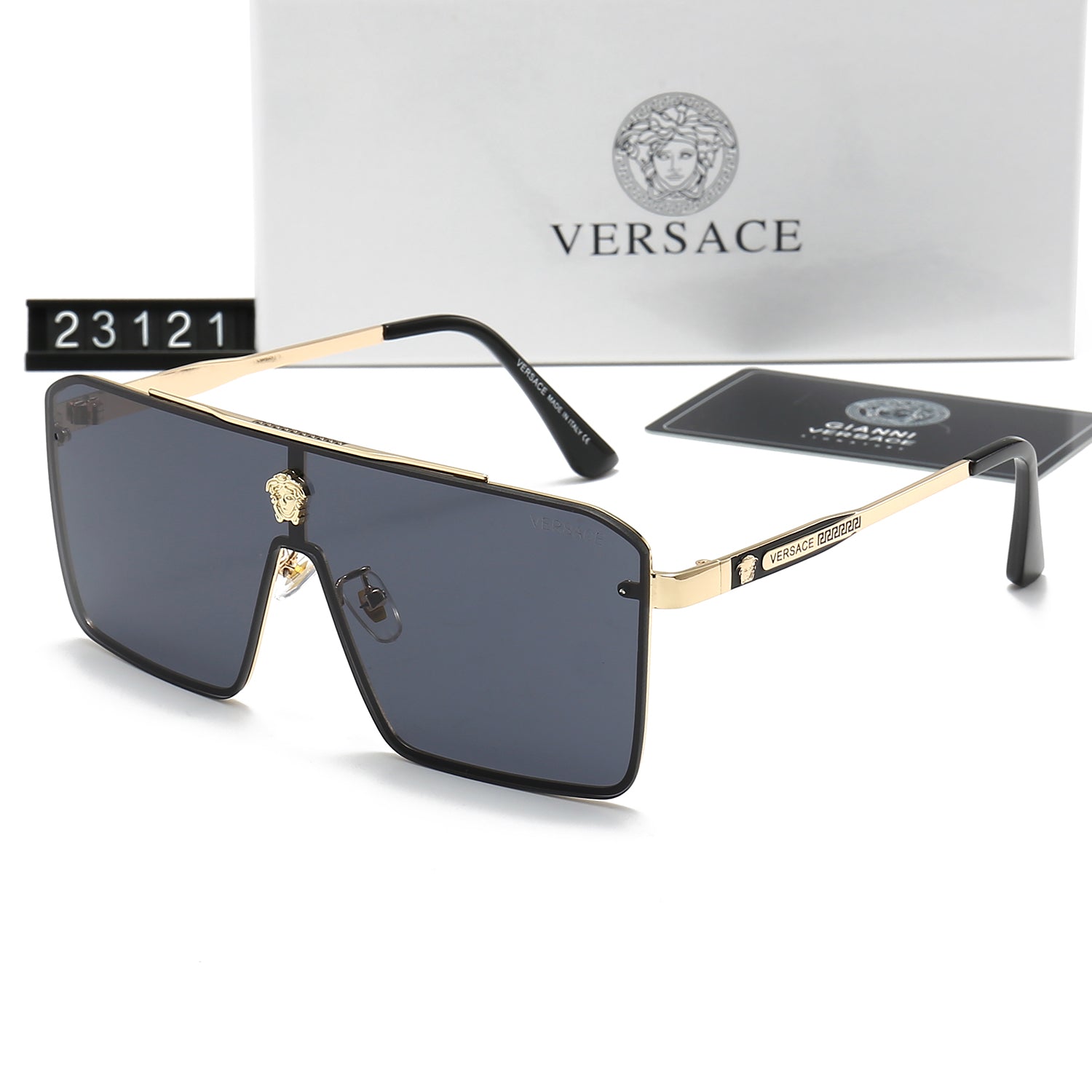 Retro Metal Letter Sunglasses 23121 - Image 3