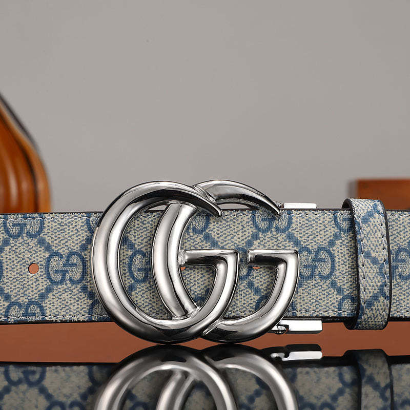 3 Colors printed letter leather belt - Image 6