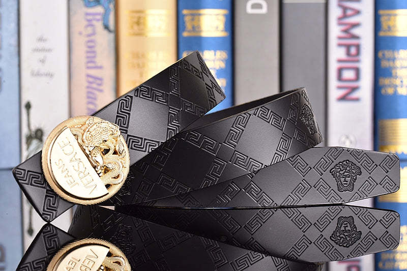 2 Colors printed letter leather belt - Image 6