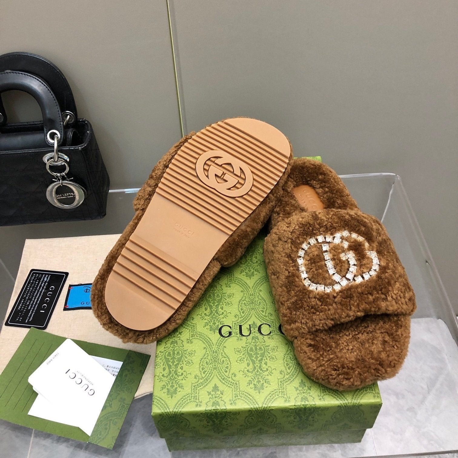 New Rhinestone Wool Slippers - Image 9