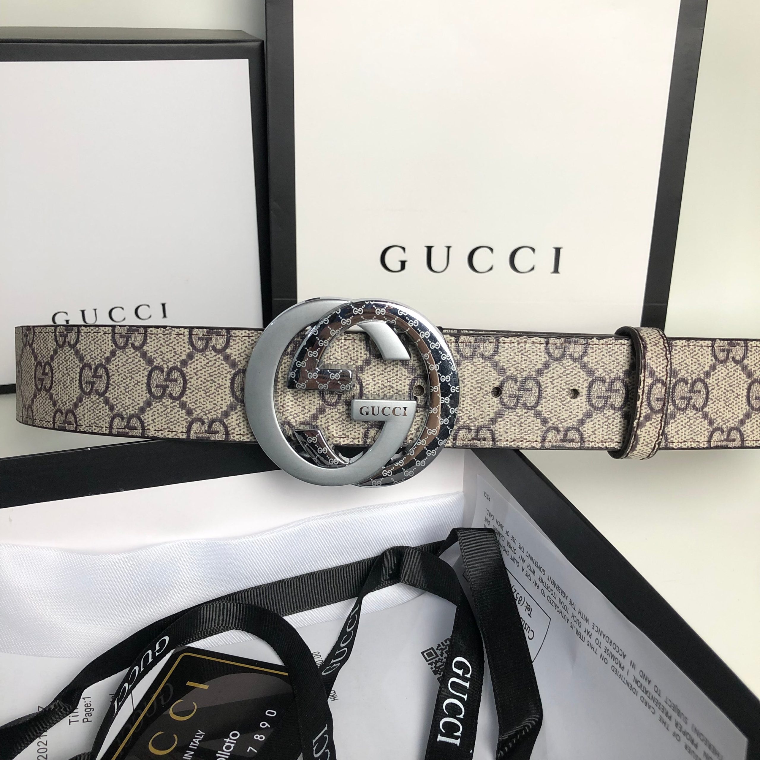 3 Colors printed letter leather belt - Image 15