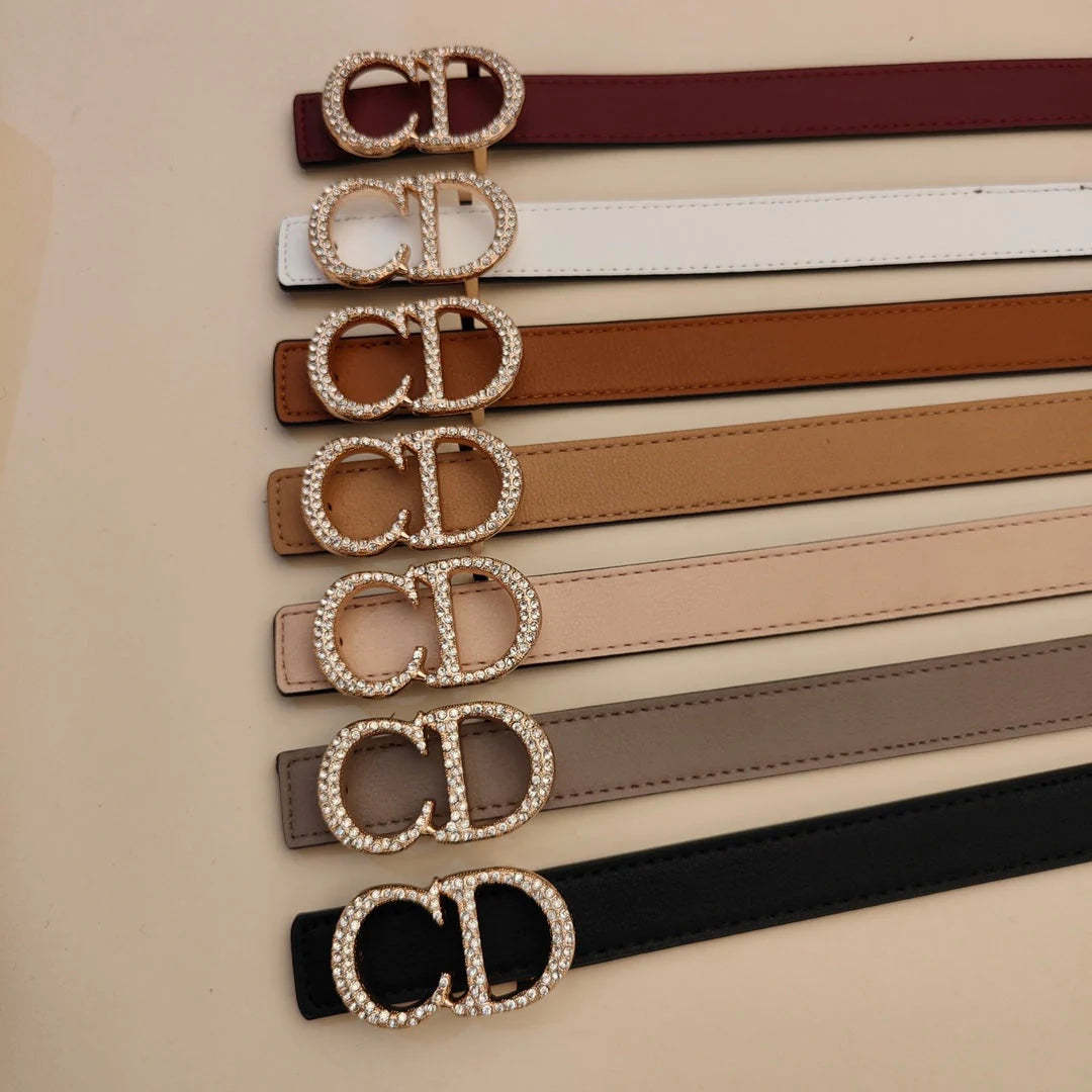 7 Colors Fashion Pearl Alphabet Ladies Leather Belt - Image 8