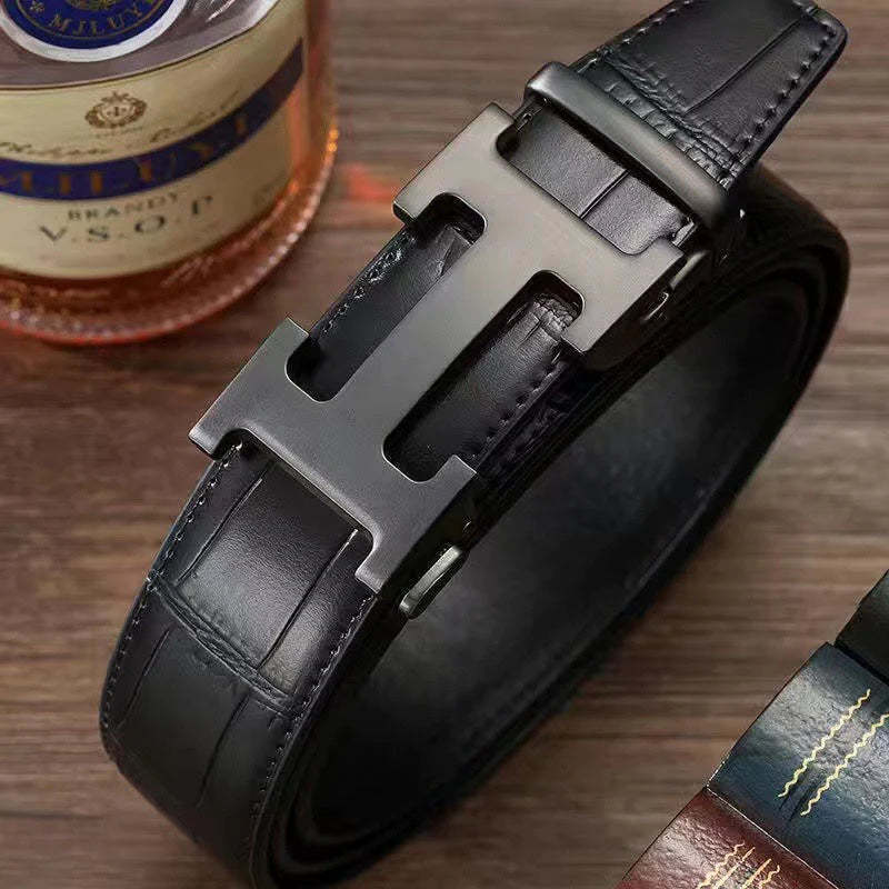 3 Colors Classic Alphabet Buckle Leather Belt - Image 7