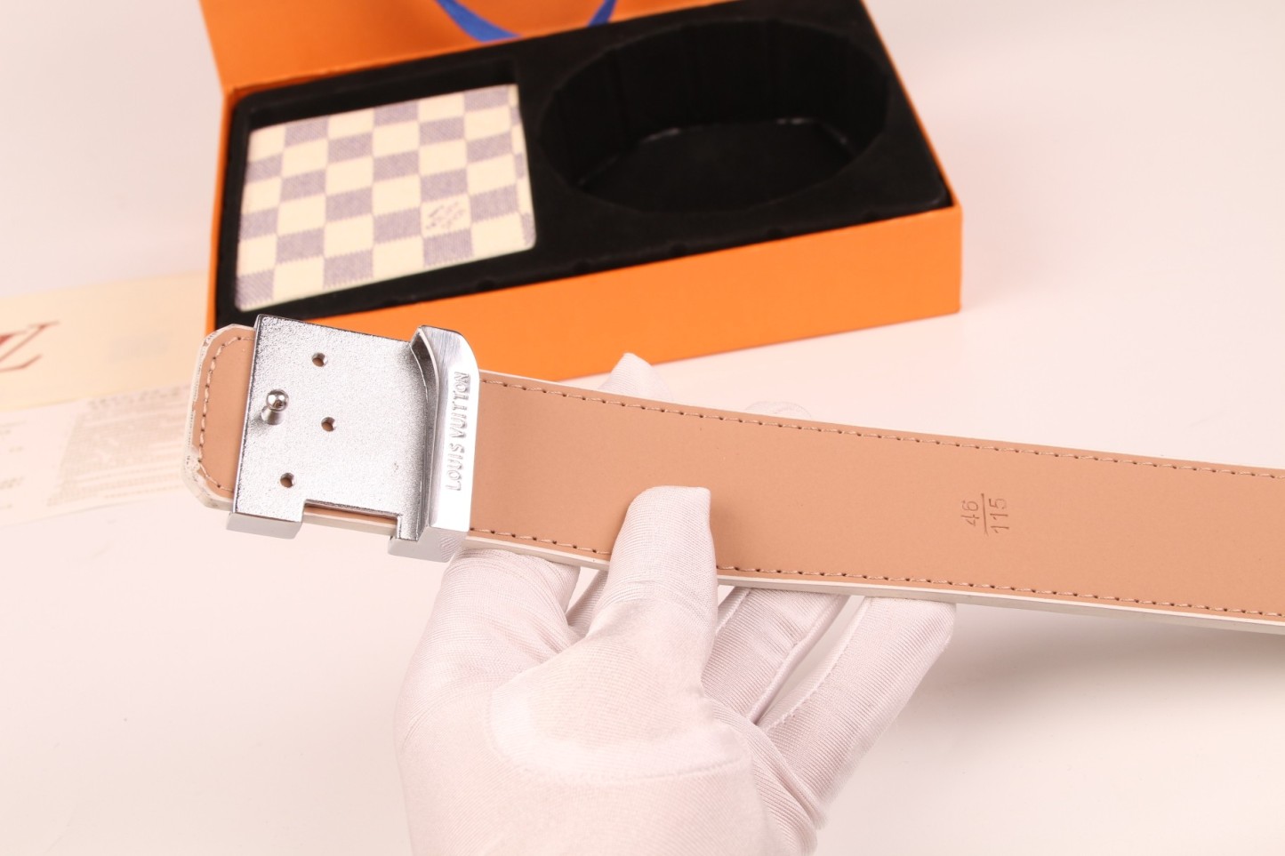 3-color belt buckle + wallet printed letter belt - Image 7