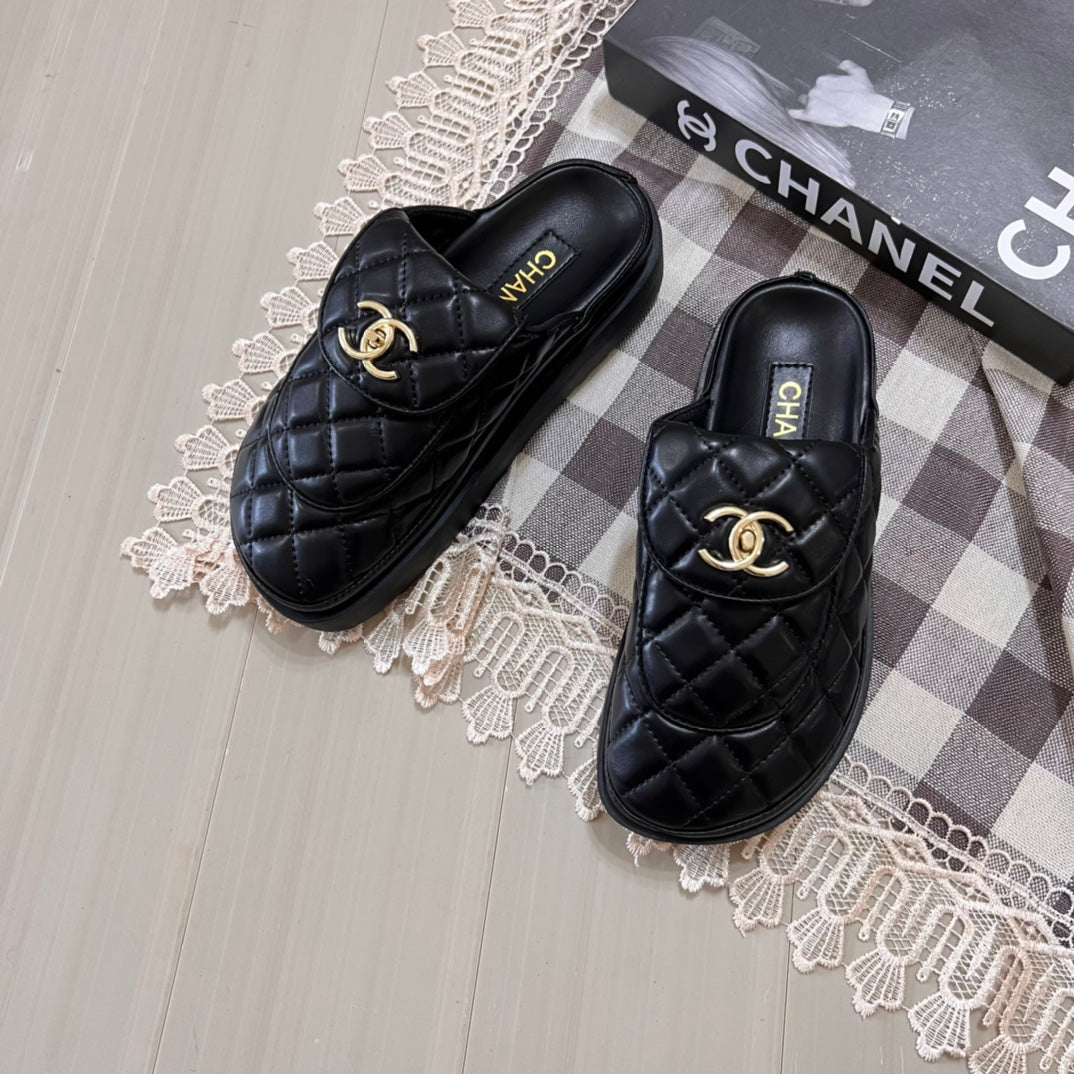 Buckle Thick Sole Half Slipper - Image 4