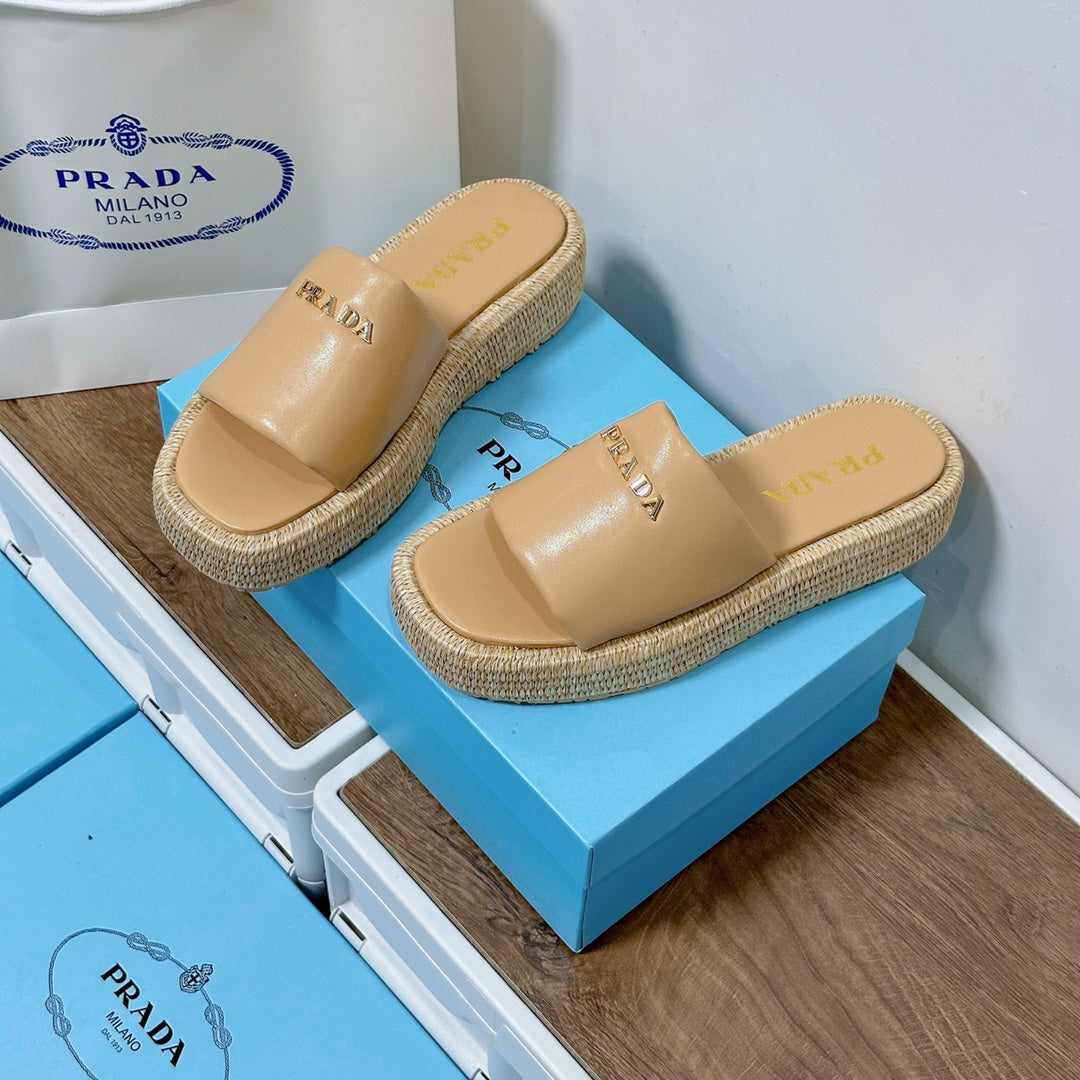 Woven Bottom Platform Sandals - Image 6