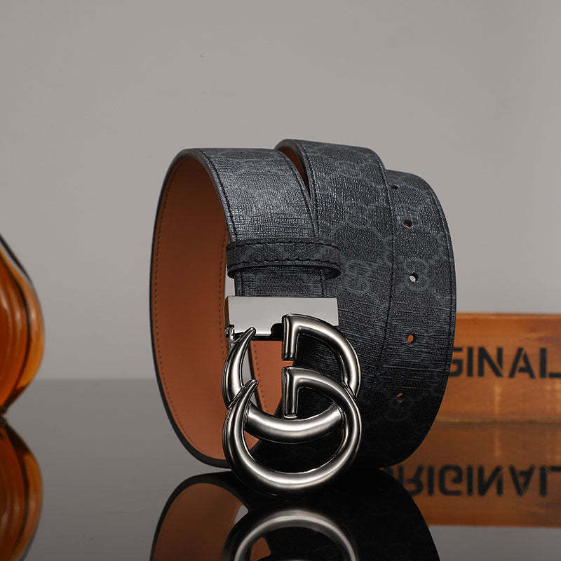 3 Colors printed letter leather belt - Image 4