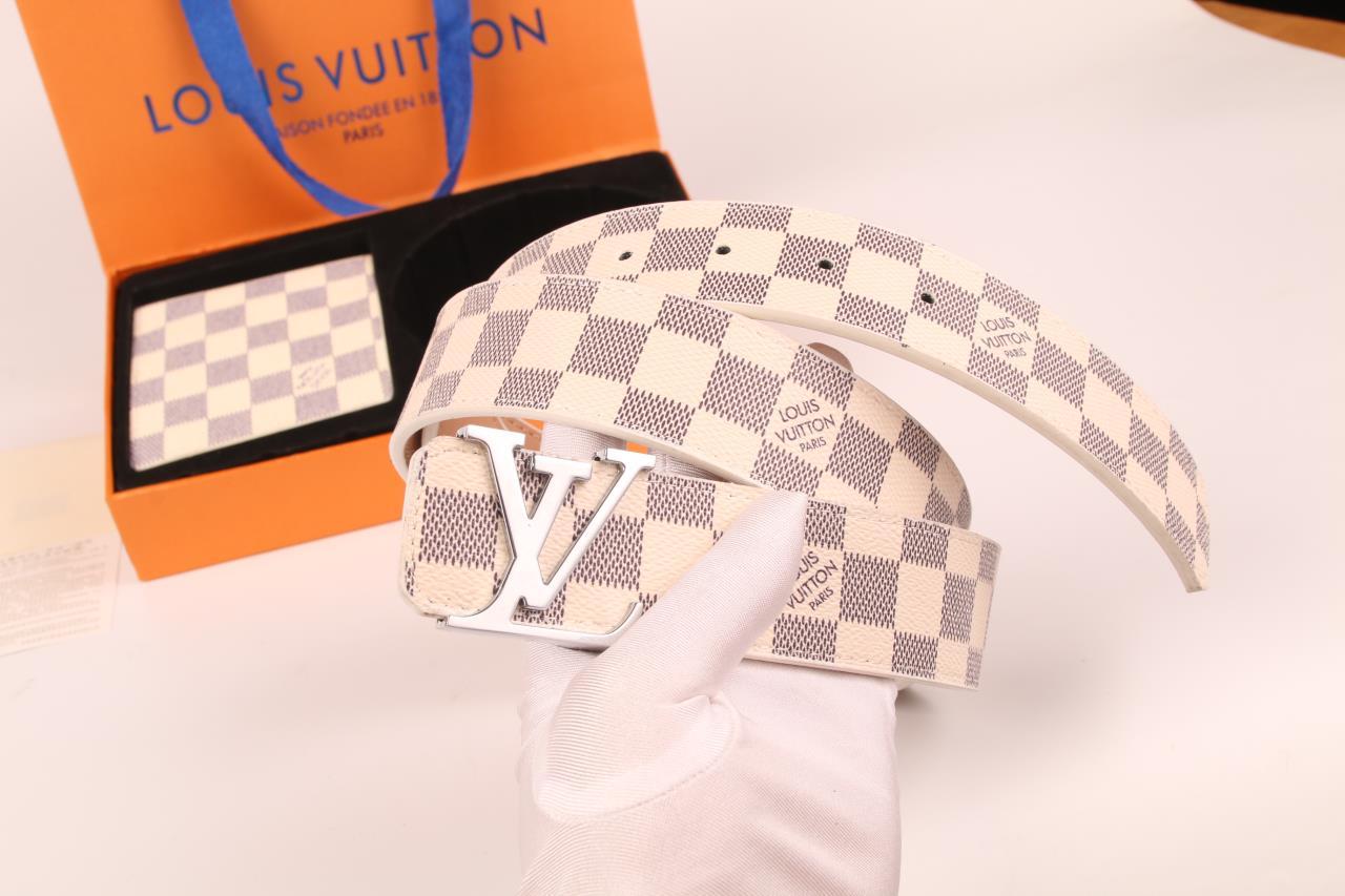 3-color belt buckle + wallet printed letter belt - Image 5