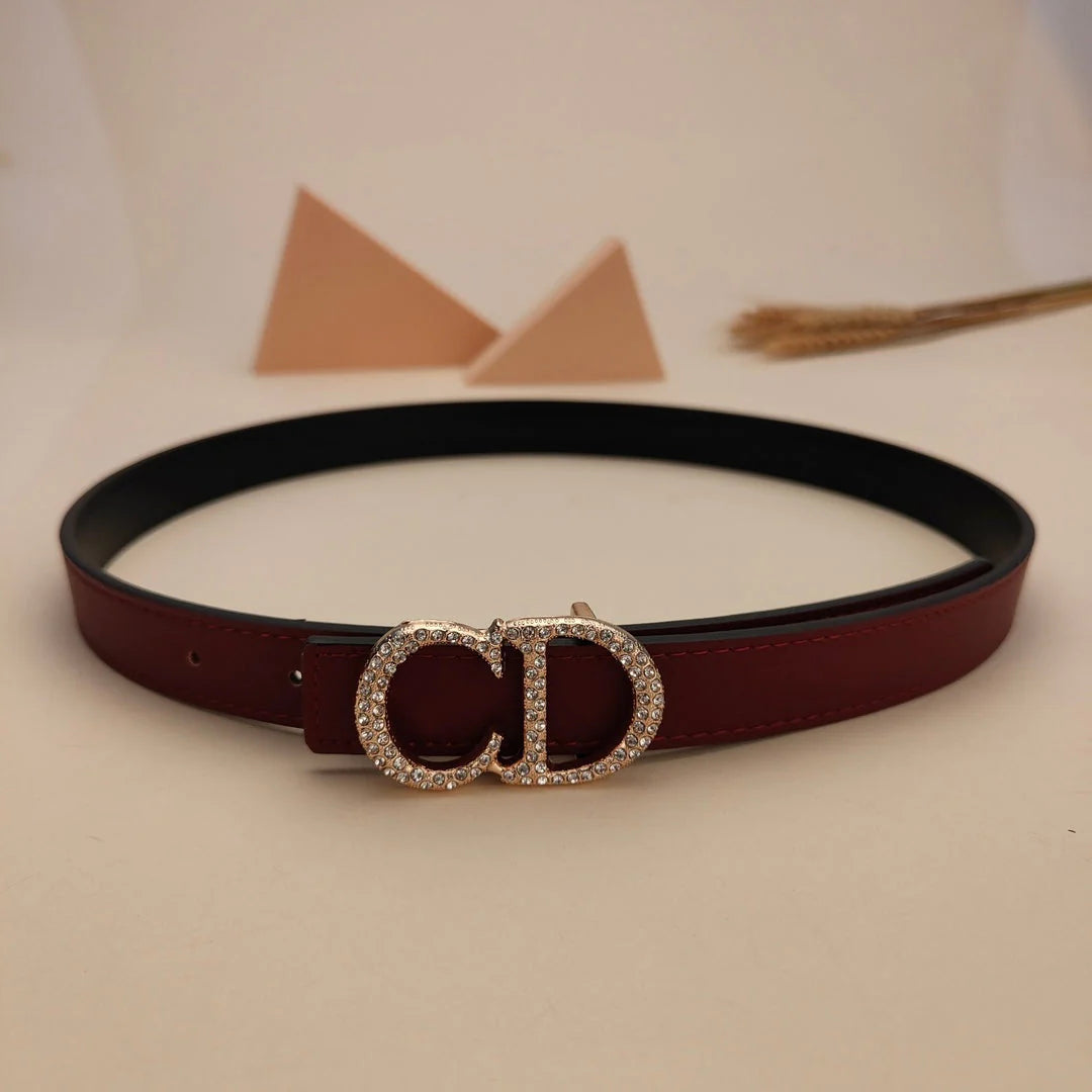 7 Colors Fashion Pearl Alphabet Ladies Leather Belt - Image 16