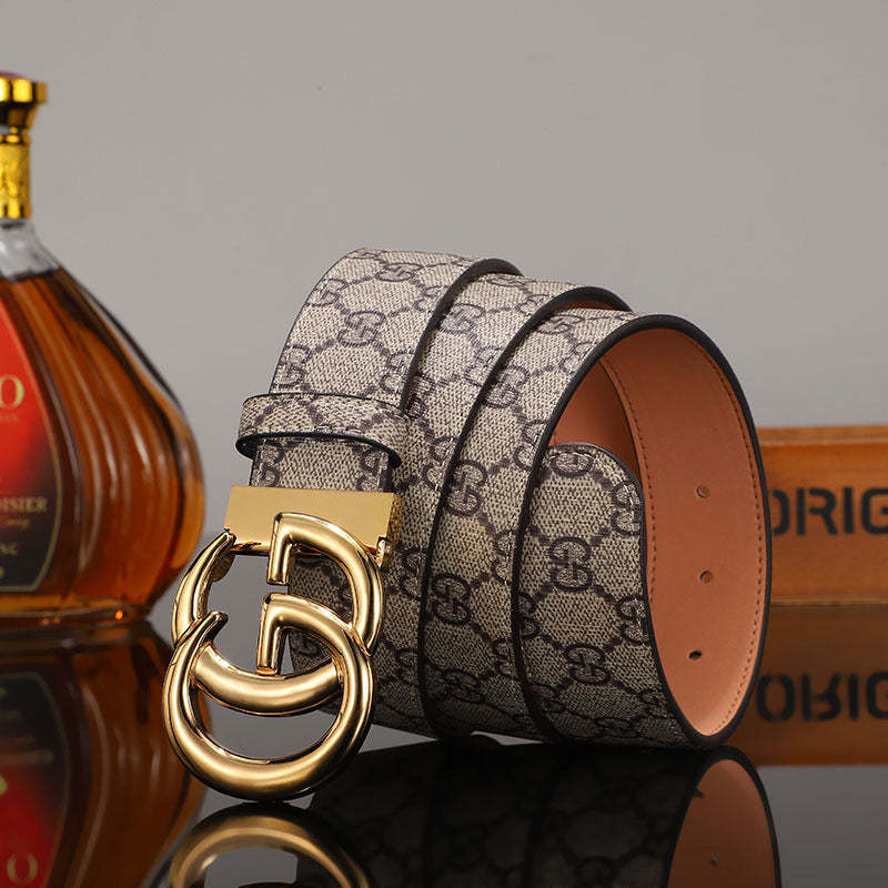 3 Colors printed letter leather belt - Image 7