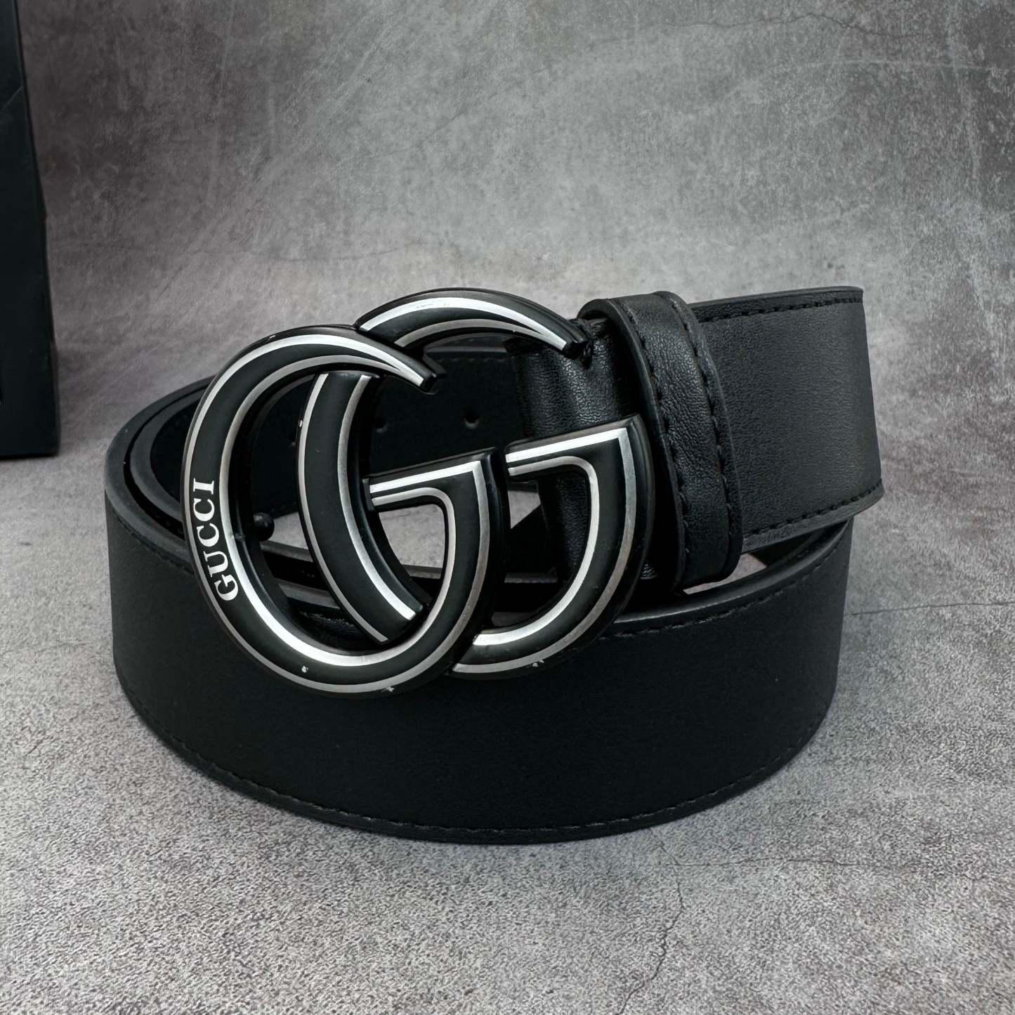 2 Colors printed letter leather belt - Image 6