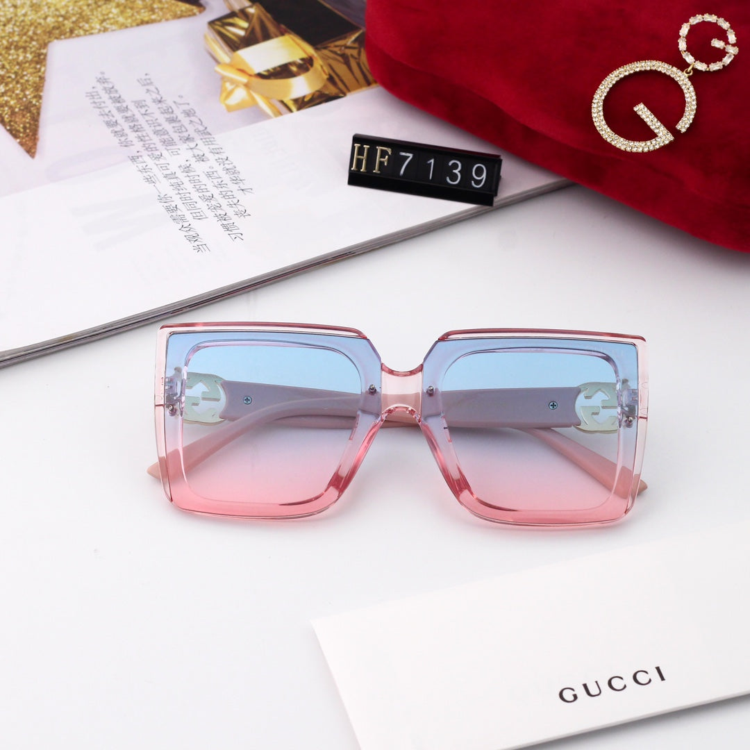 New Square Frame Environmentally Friendly PC Sunglasses 7139 - Image 7
