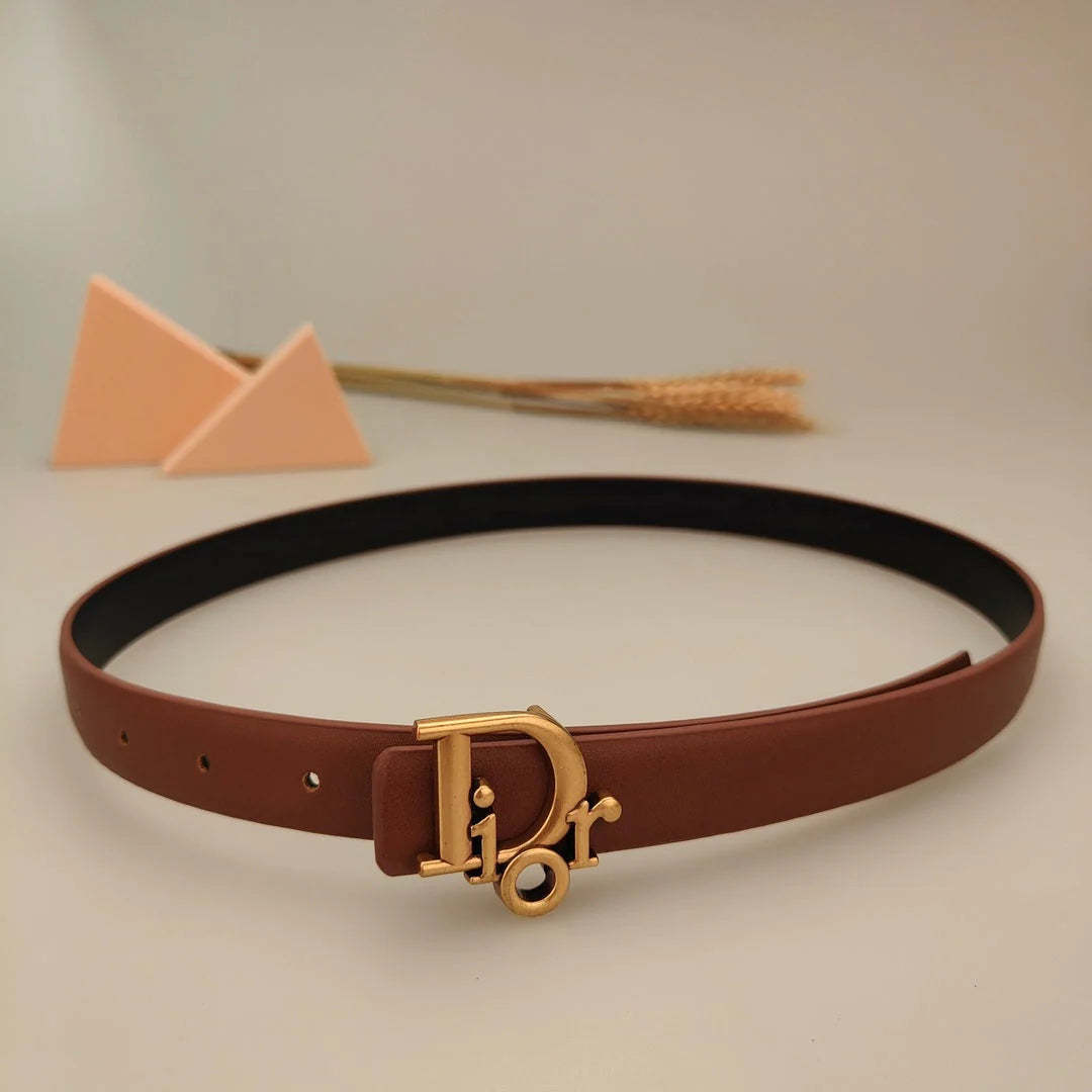 7 Colors Classic Alphabet Buckle Ladies Leather Belt - Image 5