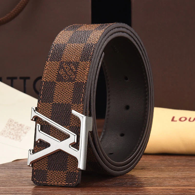 3 Colors printed letter leather belt - Image 9